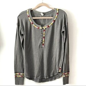 Free people Gray thermal henley